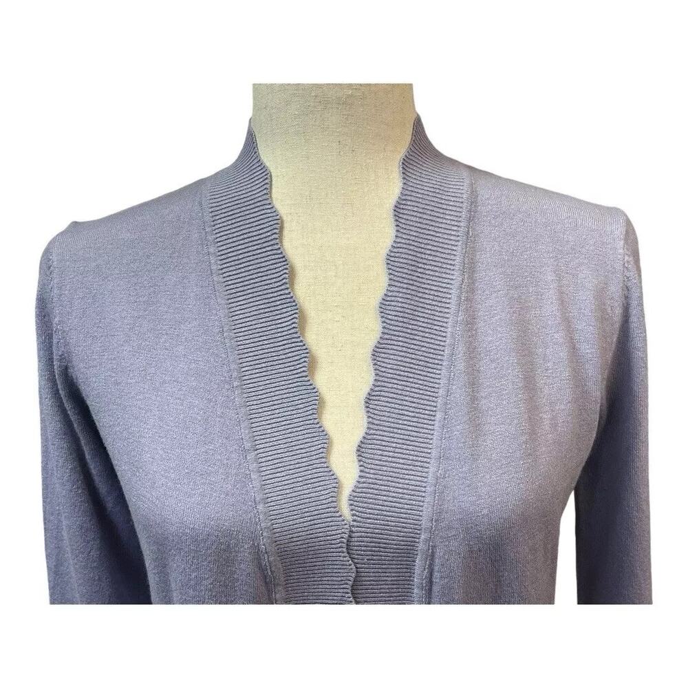 3059 NWT Evolution by Cyrus Women Cardigan Soft Open Scallop Front Stitch Fix